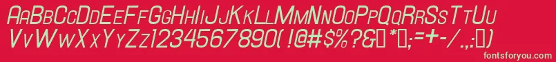 Hallandalesm.Capsit. Font – Green Fonts on Red Background