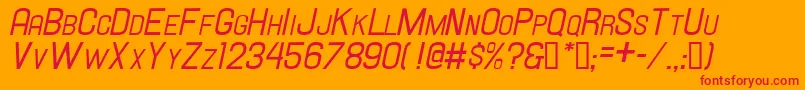 Hallandalesm.Capsit. Font – Red Fonts on Orange Background