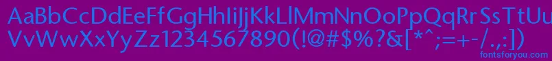 Fassesans Font – Blue Fonts on Purple Background