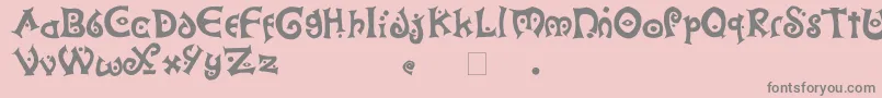 EnglishRoundabout Font – Gray Fonts on Pink Background