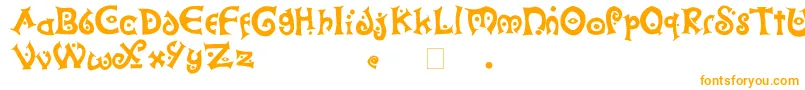 Шрифт EnglishRoundabout – оранжевые шрифты