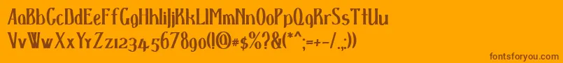 Police D spenserbold – polices brunes sur fond orange