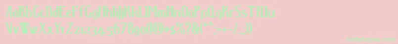 D spenserbold-Schriftart – Grüne Schriften auf rosa Hintergrund