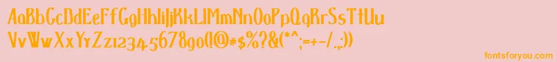 D spenserbold Font – Orange Fonts on Pink Background