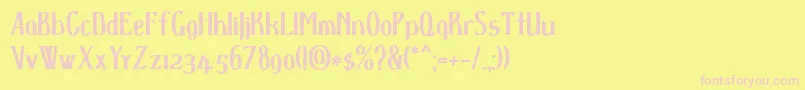 D spenserbold Font – Pink Fonts on Yellow Background