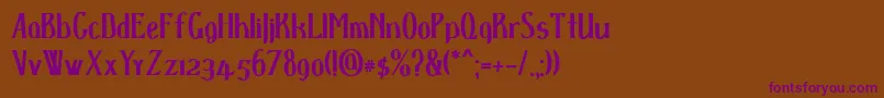 D spenserbold Font – Purple Fonts on Brown Background