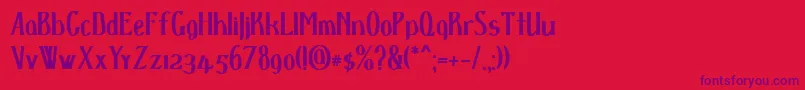 D spenserbold Font – Purple Fonts on Red Background