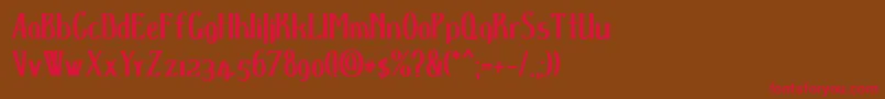 D spenserbold Font – Red Fonts on Brown Background