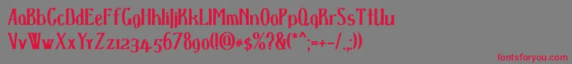 D spenserbold Font – Red Fonts on Gray Background