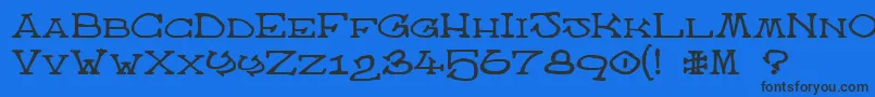 AtlasOfTheMagi Font – Black Fonts on Blue Background