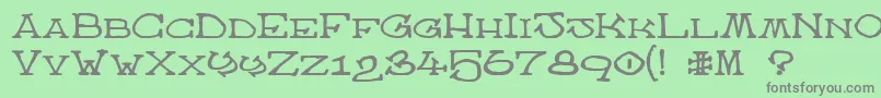 AtlasOfTheMagi Font – Gray Fonts on Green Background