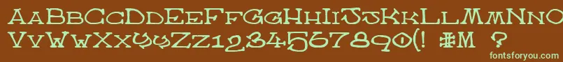 AtlasOfTheMagi Font – Green Fonts on Brown Background