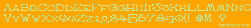 AtlasOfTheMagi Font – Green Fonts on Orange Background