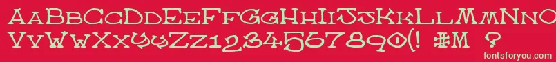 AtlasOfTheMagi Font – Green Fonts on Red Background