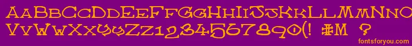 AtlasOfTheMagi Font – Orange Fonts on Purple Background