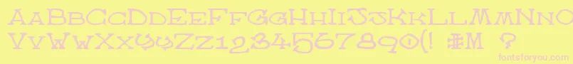 AtlasOfTheMagi Font – Pink Fonts on Yellow Background