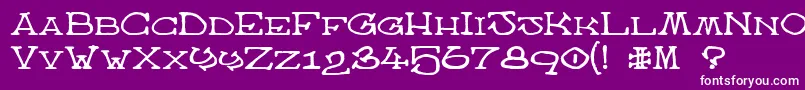 フォントAtlasOfTheMagi – 紫の背景に白い文字