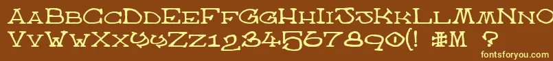 AtlasOfTheMagi Font – Yellow Fonts on Brown Background