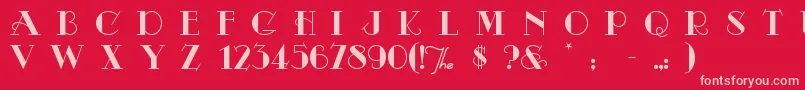 Odalisque Font – Pink Fonts on Red Background