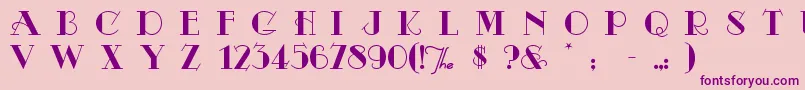 Odalisque Font – Purple Fonts on Pink Background