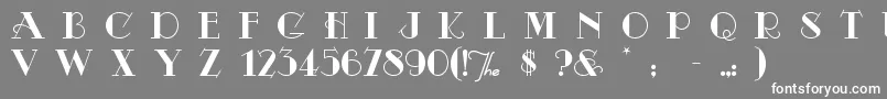 フォントOdalisque – 灰色の背景に白い文字