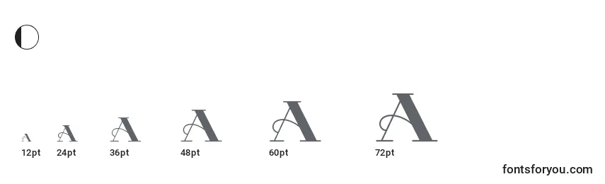 Odalisque Font Sizes