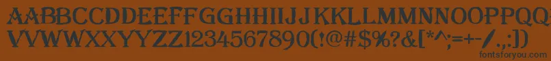 AAlgeriusblwregular Font – Black Fonts on Brown Background