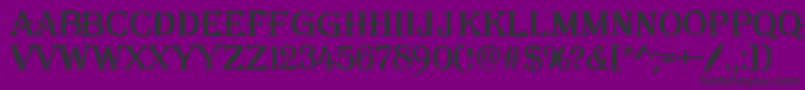 フォントAAlgeriusblwregular – 紫の背景に黒い文字
