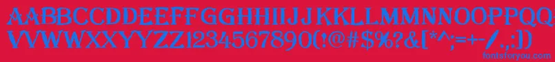 AAlgeriusblwregular Font – Blue Fonts on Red Background