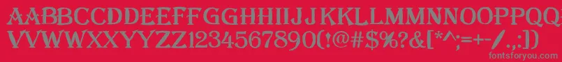 AAlgeriusblwregular Font – Gray Fonts on Red Background