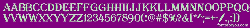 AAlgeriusblwregular Font – Green Fonts on Purple Background