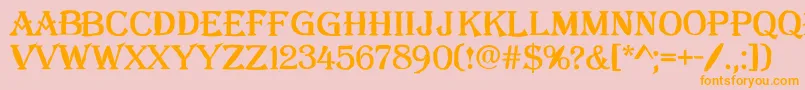 AAlgeriusblwregular Font – Orange Fonts on Pink Background