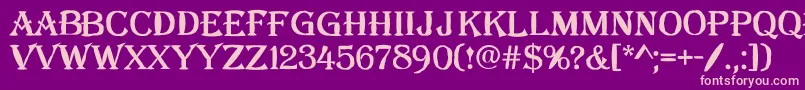 AAlgeriusblwregular Font – Pink Fonts on Purple Background