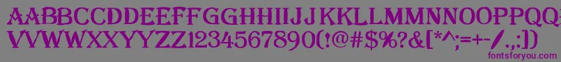 AAlgeriusblwregular Font – Purple Fonts on Gray Background