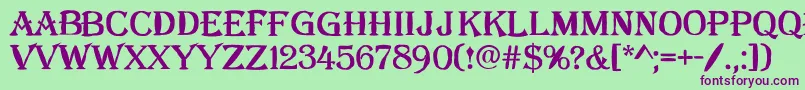 AAlgeriusblwregular Font – Purple Fonts on Green Background