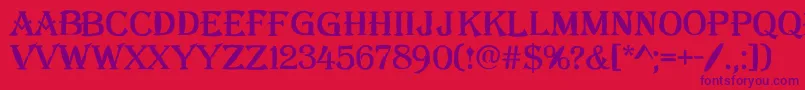 AAlgeriusblwregular-Schriftart – Violette Schriften auf rotem Hintergrund