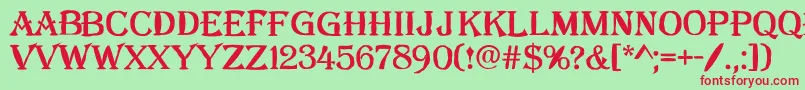 AAlgeriusblwregular Font – Red Fonts on Green Background