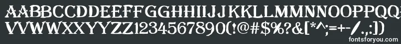 Шрифт AAlgeriusblwregular – белые шрифты на чёрном фоне