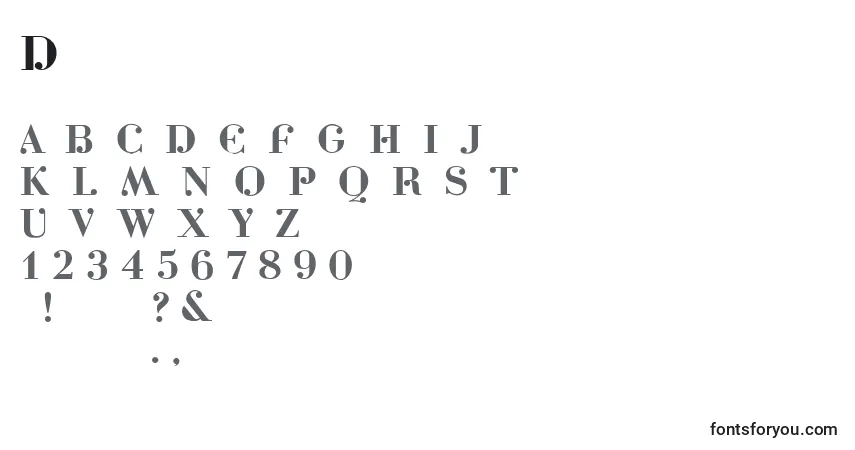 Schriftart Dottydotbg – Alphabet, Zahlen, spezielle Symbole