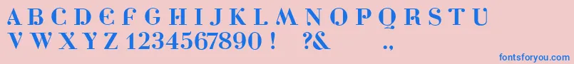 フォントDottydotbg – ピンクの背景に青い文字