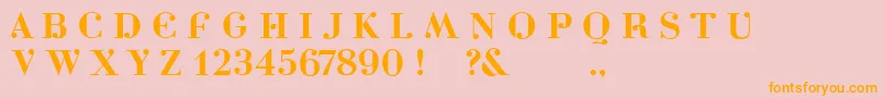 Dottydotbg Font – Orange Fonts on Pink Background