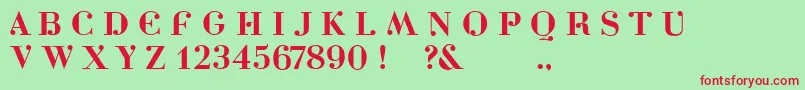 Dottydotbg Font – Red Fonts on Green Background