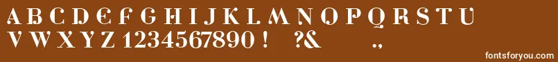 フォントDottydotbg – 茶色の背景に白い文字