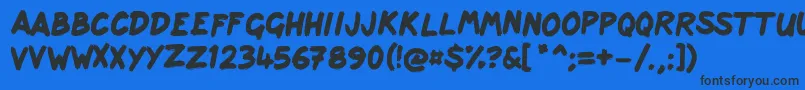 fuente Scribbage – Fuentes Negras Sobre Fondo Azul