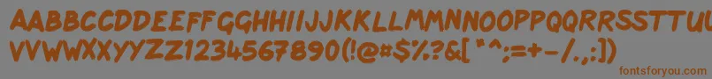 Scribbage Font – Brown Fonts on Gray Background