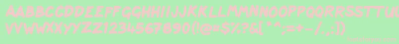 Scribbage Font – Pink Fonts on Green Background