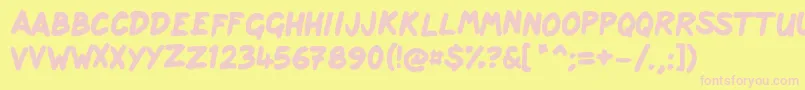 Scribbage Font – Pink Fonts on Yellow Background