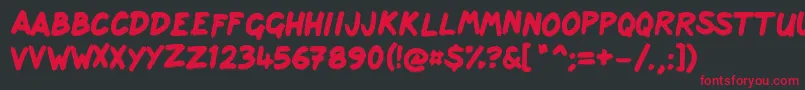 Scribbage Font – Red Fonts on Black Background