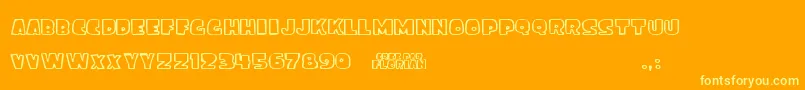 IceAge Font – Yellow Fonts on Orange Background