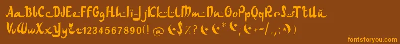 Arabdances Font – Orange Fonts on Brown Background